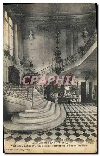 Ansichtskarte AK Chateau d'Anet E et L Vestibule d'Entree et Grand Escalier construit par le Duc de Vendome