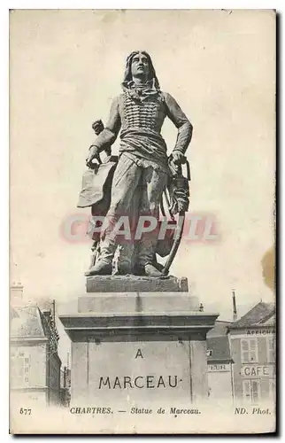 Cartes postales Chartres Statue de Marceau