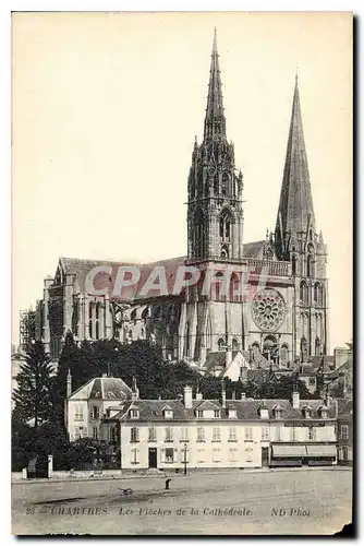 Ansichtskarte AK Chartres Les Fleches de la Cathedrale