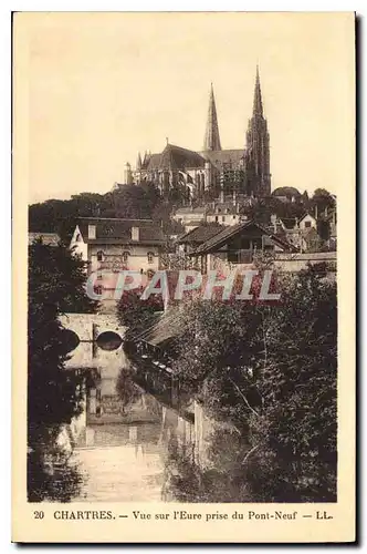 Ansichtskarte AK Chartres Vue sur l'Eure prise du Pont Neuf