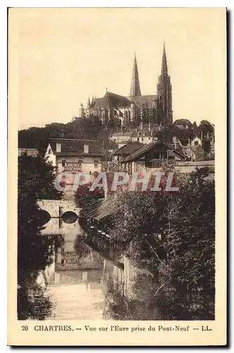 Cartes postales Chartres Vue sur l'Eure prise du Pont Neuf