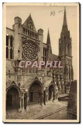 Cartes postales Chartres Eure et Loir Le Portail Nord et la Fleche