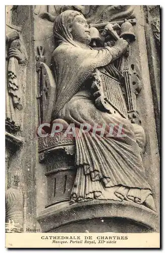 Ansichtskarte AK Cathedrale de Chartres musique Portail Royal XII siecle