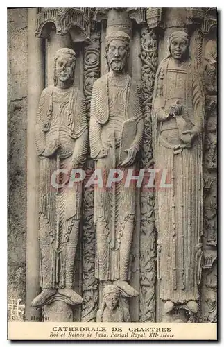 Ansichtskarte AK Cathedrale de Chartres roi et Reines de Juda Portail Royal XII siecle