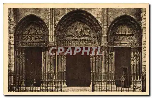 Cartes postales Chartres Eure et loire la Cathedrale le Grand Portail