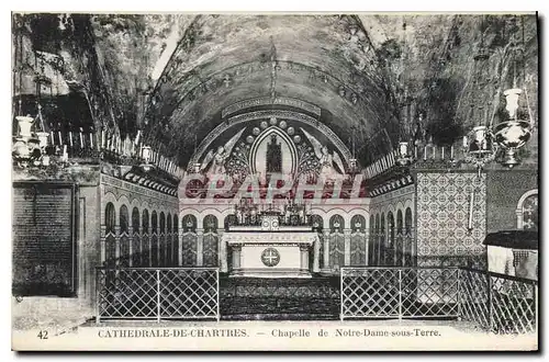 Ansichtskarte AK Cathedrale de Chartres Chapelle de Notre Dame sous Terre