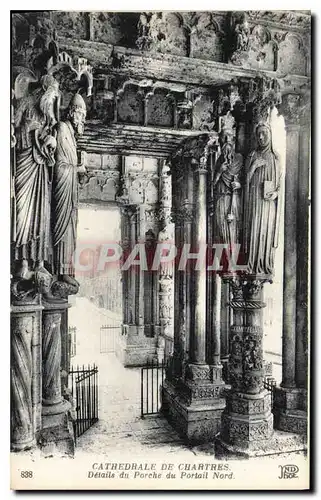 Ansichtskarte AK Cathedrale de Chartres Details du Porche du Portail Nord