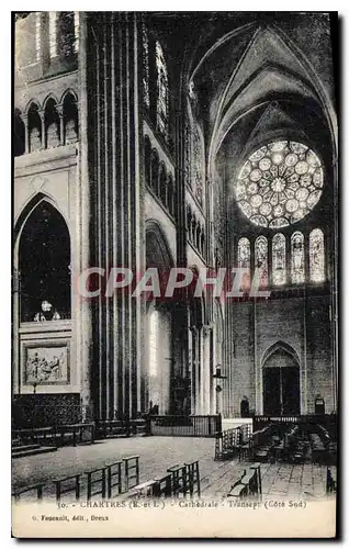 Cartes postales Chartres E et L Cathedrale Transept Cote Sud