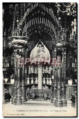 Ansichtskarte AK Cathedrale de Chartres E et L la Vierge du Pilier