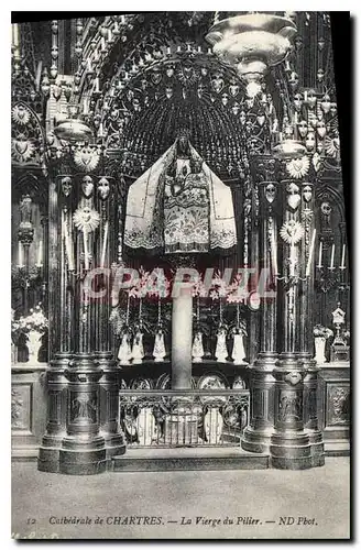 Cartes postales Cathedrale de Chartres la Vierge du Pilier