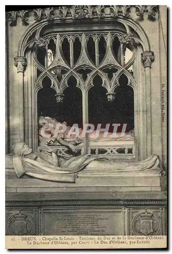 Ansichtskarte AK Dreux Chapelle St Louis Tombeau du Duc et de la Duchesse d'Orleans la Duchesse d'Orleans par Cha