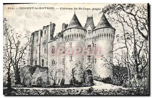 Ansichtskarte AK Nogent le Rotrou Chateau de St Jean Angle