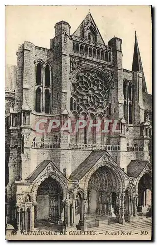 Cartes postales Cathedrale de Chartres Portail Nord