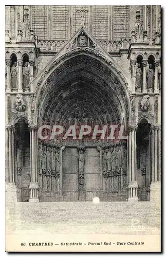 Ansichtskarte AK Chartres Cathedrale Portail Sud Baie Centrale