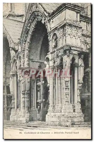 Ansichtskarte AK Cathedrale de Chartres Detail du Portail Nord