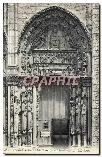 Ansichtskarte AK Cathedrale de Chartres Portail Royal detail