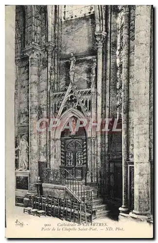 Cartes postales Cathedrale de Chartres Porte de la Chapelle Saint Piat