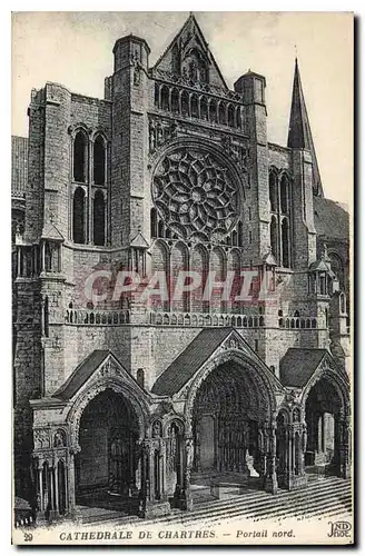 Cartes postales Cathedrale de Chartres Portail nord