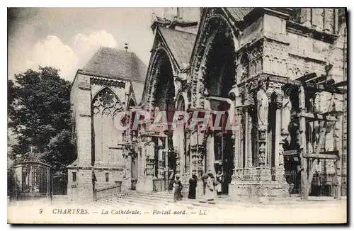 Ansichtskarte AK Chartres la Cathedrale Portail nord