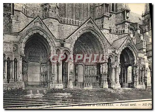 Cartes postales Cathedrale de Chartres Portail nord