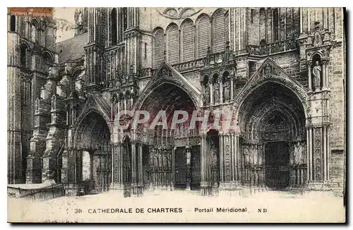 Ansichtskarte AK Cathedrale de Chartres Portail Meridional