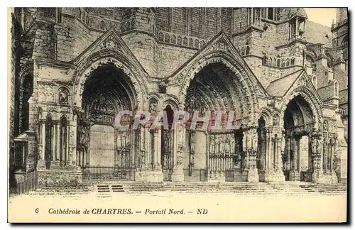 Cartes postales Cathedrale de Chartres Portail Nord