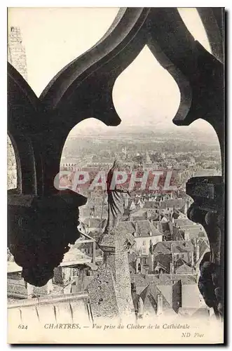 Ansichtskarte AK Chartres vue prise du Clocher de la Cathedrale