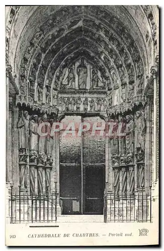 Ansichtskarte AK Cathedrale de Chartres Portail Sud