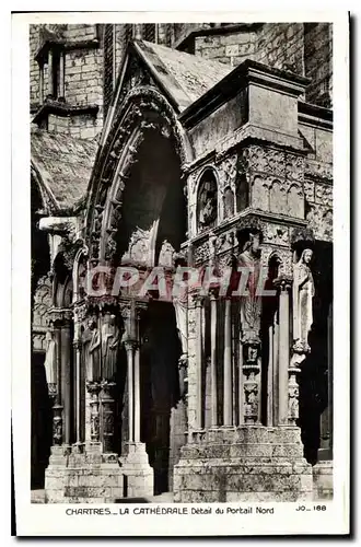 Cartes postales Chartres la Cathedrale detail du Portail Nord