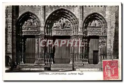 Ansichtskarte AK Chartres la cathedrale le Portail Royal