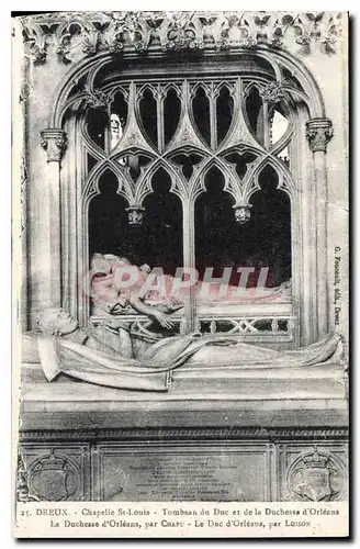 Ansichtskarte AK Dreux Chapelle St Louis Tombeau du Duc et de la Duchesse d'Orleans la Duchesse d'orleans par Cha