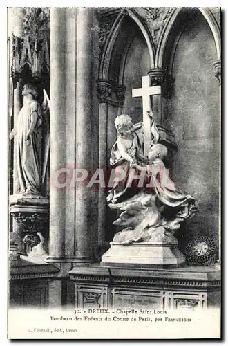 Ansichtskarte AK Dreux Chapelle Saint Louis tombeau des Enfants du Comte de Paris par Franceschi