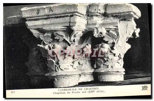 Ansichtskarte AK Cathedrale de Chartres Chapiteau du Porche Sud XIII siecle