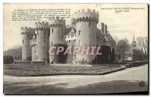 Ansichtskarte AK Chateau de Villebon Eure et loir Facade Ouest