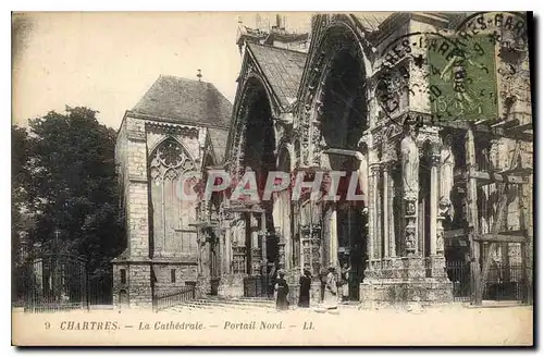 Ansichtskarte AK Chartres la Cathedrale Portail Nord