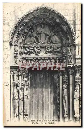 Ansichtskarte AK Cathedrale de Chartres Portail Royal detail