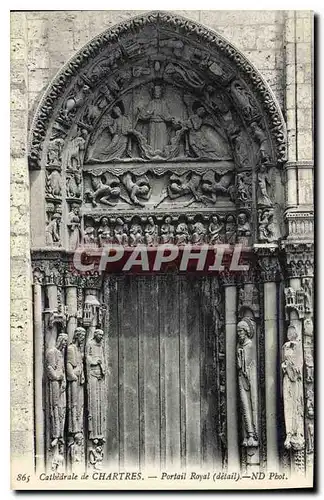 Ansichtskarte AK Cathedrale de Chartres Portail Royal detail