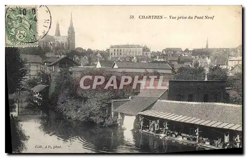 Ansichtskarte AK Chartres vue prise du Pont Neuf Lavoir