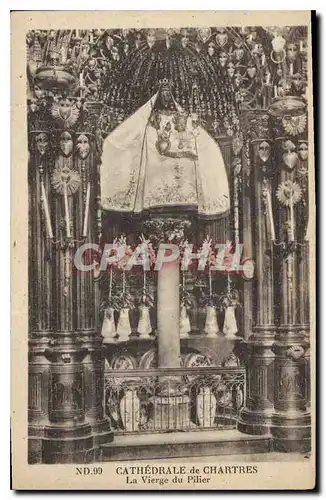 Ansichtskarte AK Cathedrale de Chartres La Vierge du Pilier