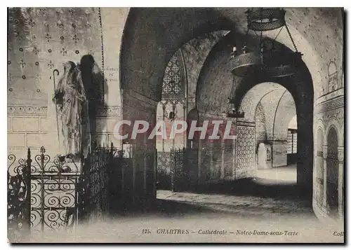 Cartes postales Chartres Cathedrale Notre Dame sous Terre