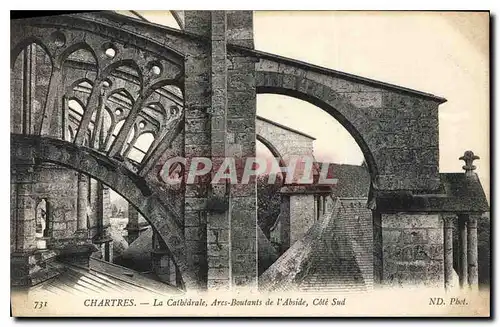 Cartes postales Chartres La Cathedrale Arcs Boutamts de l'Abside Cote Sud