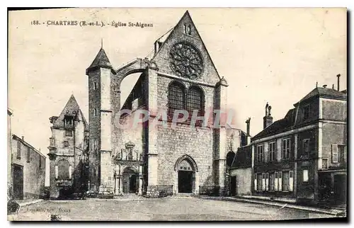 Cartes postales Chartres E et L Eglise St Aignan