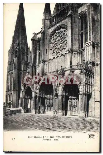 Cartes postales Cathedrale de Chartres Portail Sud