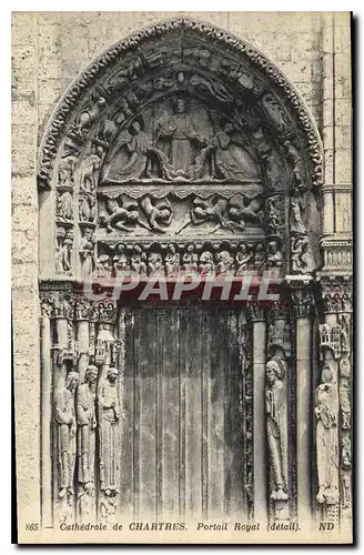 Ansichtskarte AK Cathedrale de Chartres Portail Royal detail