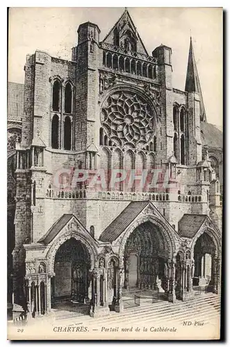 Ansichtskarte AK Chartres Portail nord de la Cathedrale