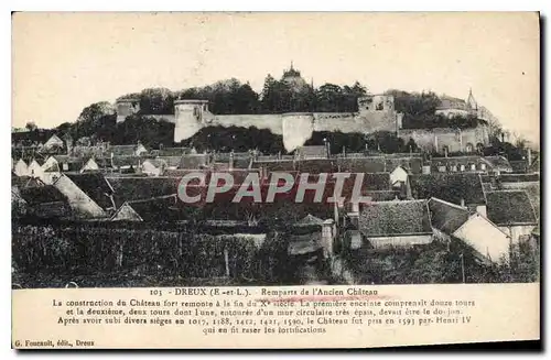 Cartes postales Dreux E et L Remparts de l'Ancien Chateau