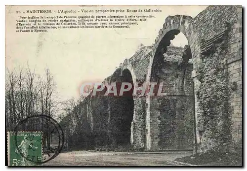 Ansichtskarte AK Maintenon L'Aqueduc Vue en perspective prise Route de Gallardon