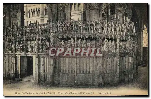 Ansichtskarte AK Cathedrale de Chartres Tour du Choeur XVI siecle