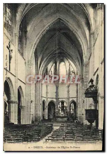 Cartes postales Dreux Interieur de l'Eglise St Pierre