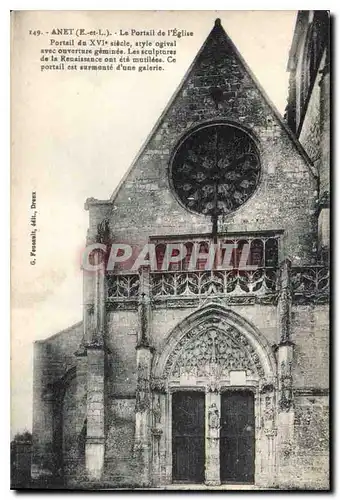 Ansichtskarte AK Anet E et L Le Portail de l'Eglise portail du XVI siecle style ogival